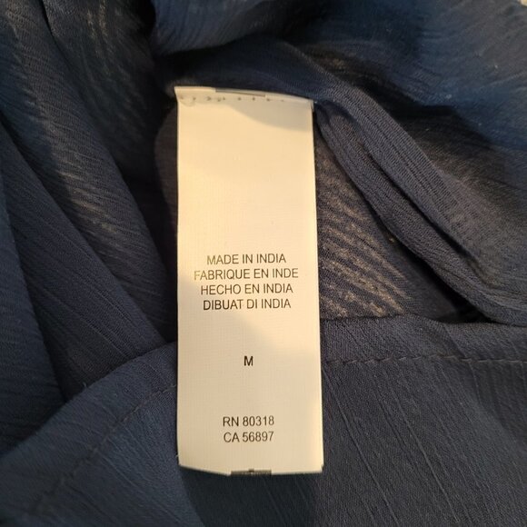 Lucky Brand Navy Blue Stripe Woven Keyhole Tank Top - Picture 8 of 10